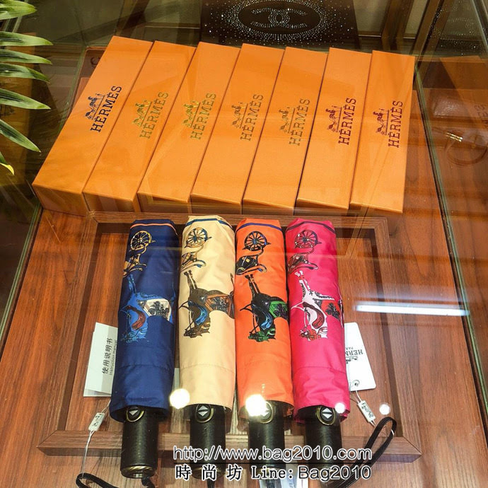 HERMES愛馬仕 年度最新火爆單品 極品H家自動傘 防雨防紫外線隔熱傘  sll1025